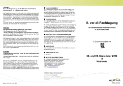 Flyer 8. AR-Fachtagung 2016 in Hannover PDF