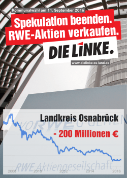 Spekulation beenden. RWE-Aktien verkaufen.