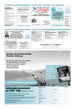 Jahresabonnement - Tages