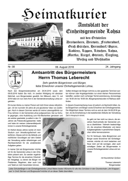 Heimatkurier 08/2016