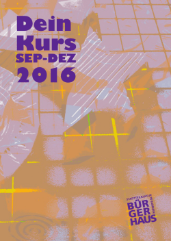 Kursheft SEP-DEZ 2016 - Das Bürgerhaus in Barmbek
