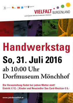 Die Veranstaltung findet bei jedem Wetter statt! Eintritt: € 12
