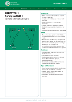 HAUPTTEIL 1: Sprung-Auftakt I