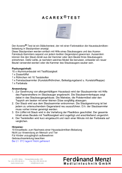 Acarex Test Gebrauchsanweisung