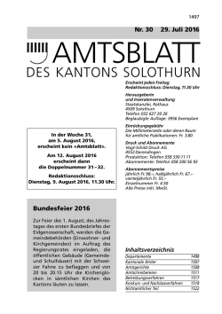 amtsblatt - Kanton Solothurn
