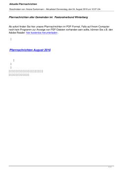 Aktuelle Pfarrnachrichten - Pastoralverbund Winterberg