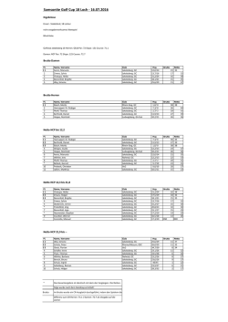 Samsonite Golf Cup 18 Loch - 16.07.2016
