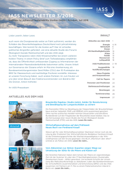 IASS NEWSLETTER 3/2016