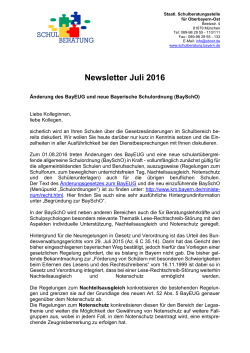 Newsletter 2016/2 - Staatliche Schulberatung in Bayern
