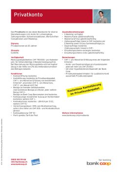 Factsheet Privatkonto