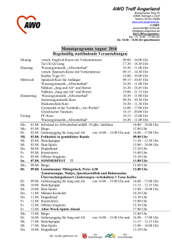 Veranstaltungskalender Monat J a n u a r 2002