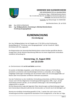 Ing. Bodner Wolfgang - Gemeinde Bad Kleinkirchheim