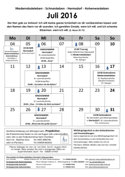 Juli 2016 - Evangelischer Kirchenkreis Haldensleben