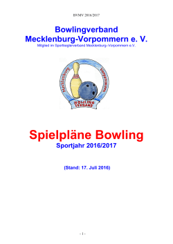 Ausschreibung - HCC-Bowlingclubs Rostock