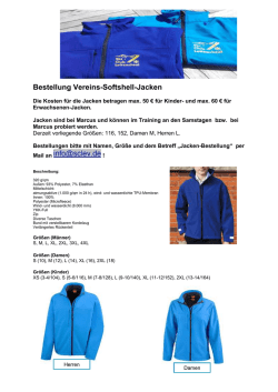Infos zu den Jacken...