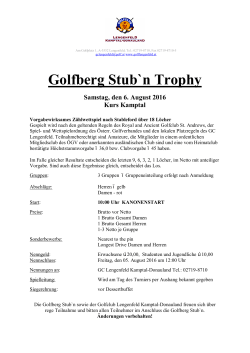 Golfberg Stub`n Trophy