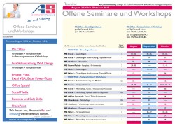 Offene Seminare und Workshops