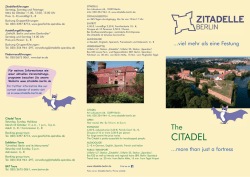 Infoflyer  - Zitadelle Spandau