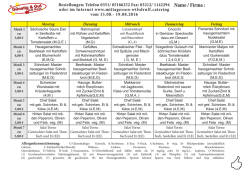 Speiseplan vom 15.08. - Mittagessen