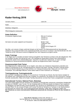 Kadervertrag 2016 - Swiss Wushu Federation