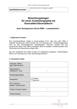 Anonymisierter Bewerbungsbogen, PDF