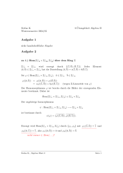 Lösung - Algebra II Materialien
