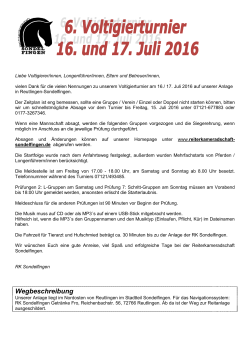 Zeitplan 2016 - Reiterkameradschaft Sondelfingen eV