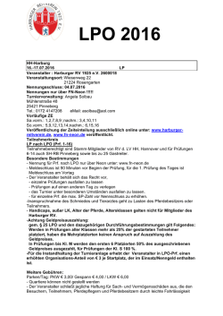 Ausschreibung - Harburger Reitverein