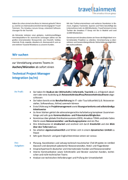 Technical Project Manager Integration (w/m)