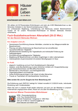 Fach-SozialbetreuerInnen Altenarbeit (20-23 Wst.)