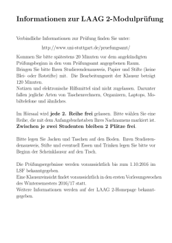 Informationen zur LAAG 2