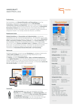 Handelsblatt - Objektprofil