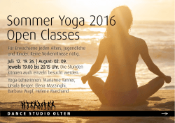 Sommer Yoga 2016 Open Classes