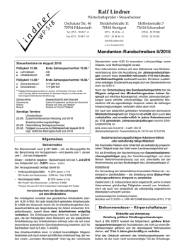 Newsletter 2016-08