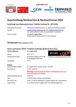 Ausschreibung 2016 - auf NordseeMan.de