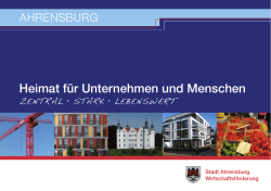 AHRENSBURG Heimat für Unternehmen und Menschen