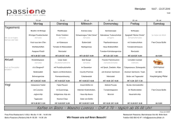 Menüplan W29 - Passione Pfister