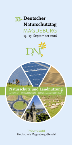Programm DNT 2016 - Deutscher Naturschutztag
