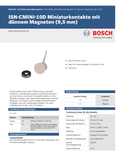 ISN‑CMINI‑10D Miniaturkontakte mit d&uuml;nnem Magneten (9,5 mm)