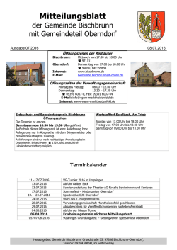 Juli 2016 - Gemeinde Bischbrunn