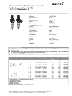 Filter-Druckregelventil, Serie NL1-FRE