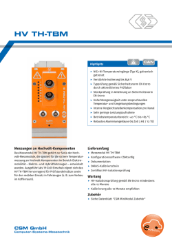 HV TH-TBM - CSM GmbH