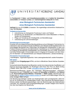 eines Biologisch-Technischen Assistenten