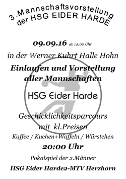 in der Werner Kuhrt Halle Hohn Einlaufen und Vorstellung aller