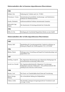 Doktorandenliste aller in Konstanz abgeschlossenen Dissertationen