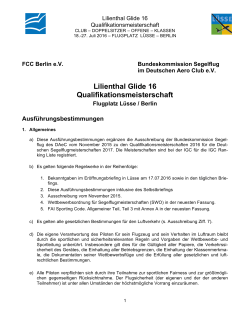 Ausfuehrungsbestimmungen LG16 - Lilienthal Glide 2016
