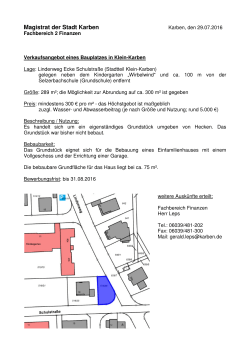 Angebot Bauplatz Lindenweg-Schulstrasse