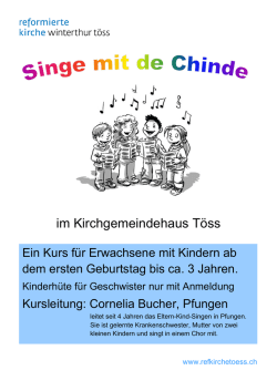 im Kirchgemeindehaus T&ouml;ss - Reformierte Kirchgemeinde