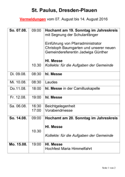 Hl. Messe - St.Paulus Dresden