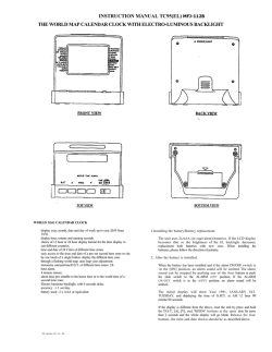 instruction manual tc95(el) mfj-112b the world map calendar clock